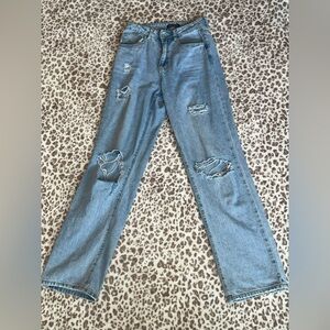 Distressed Mom Jeans